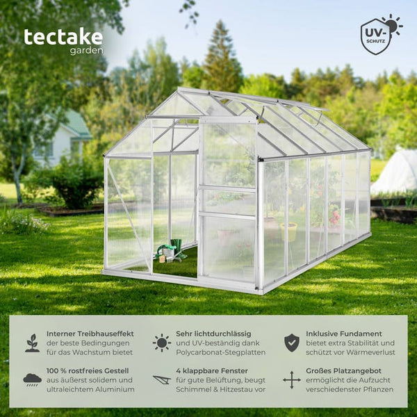 Greenhouse with foundation 375 x 185 x 195 cm
