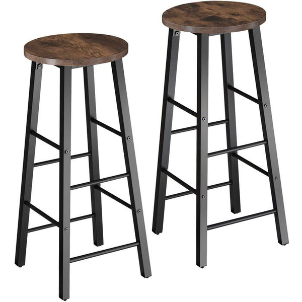 2 Barhocker Keynes Industrial dunkelbraun