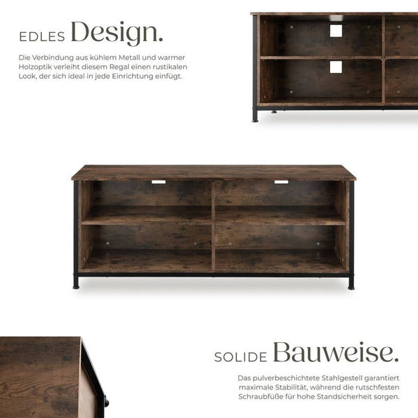 Sideboard Navan 147x41x60,5cm Industrial dunkelbraun