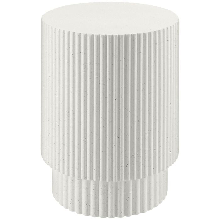 Beistelltisch Amira rund In- und Outdoor beige Ø 38 x 51 cm