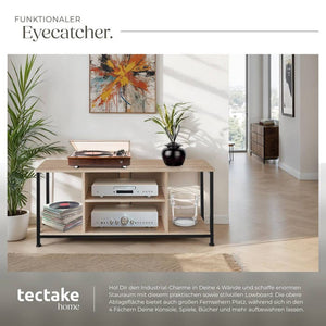TV-Regal Austin Industrial Holz hell, Eiche Sonoma 110 cm