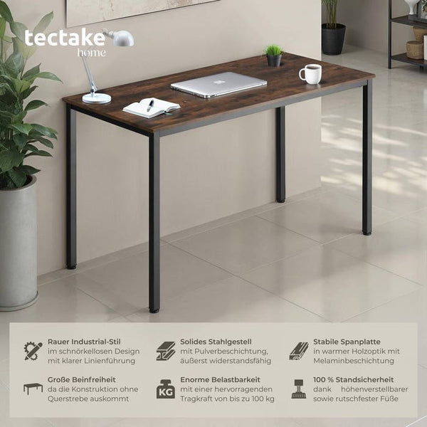 Schreibtisch Vanport 120x60x75,5cm Industrial dunkelbraun