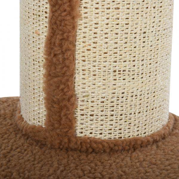 Katzenbaum Spielbaum Kratzstamm mit Plattform Sisal Lammkaschmir Hellbraun