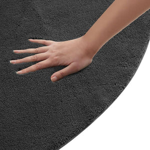Tapis à poils courts Soft Zone anthracite Ø 120 cm 