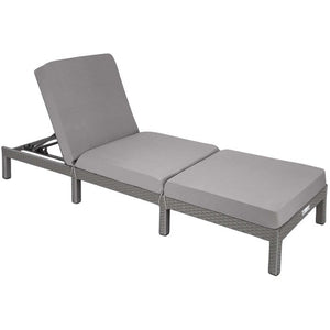 Rattan Sonnenliege Sofia grau