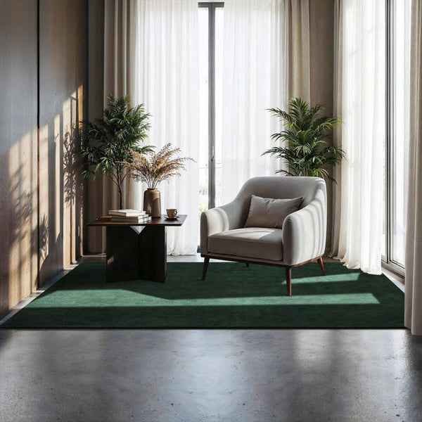 Tapis à poils courts Soft Zone vert 120 x 170 cm 