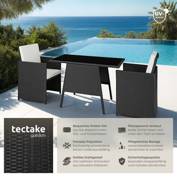Rattan Sitzgruppe Lausanne schwarz
