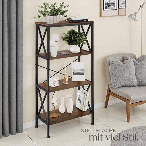 Regal Barry Industrial Holz dunkel, rustikal