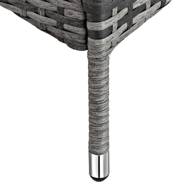 Rattan Sonnenliege grau/hellgrau