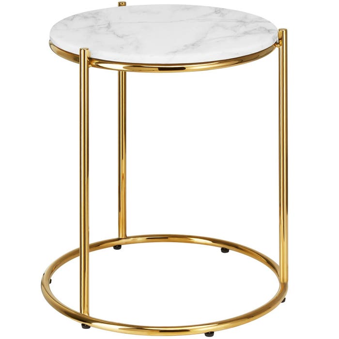 Beistelltisch Ellsa weiß/gold pro Stück