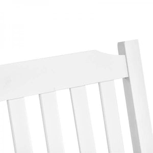 Gartenschaukel für 2 Personen Schaukelbank Hängebank Massivholz Patio Terrasse Hinterhof Weiss