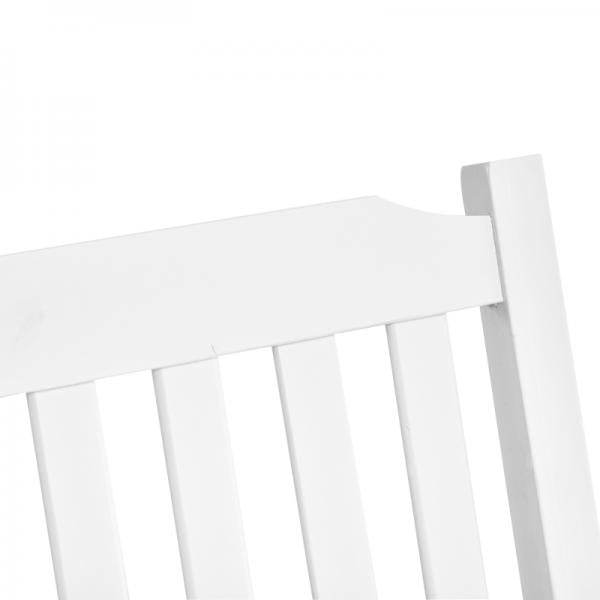 Gartenschaukel für 2 Personen Schaukelbank Hängebank Massivholz Patio Terrasse Hinterhof Weiss