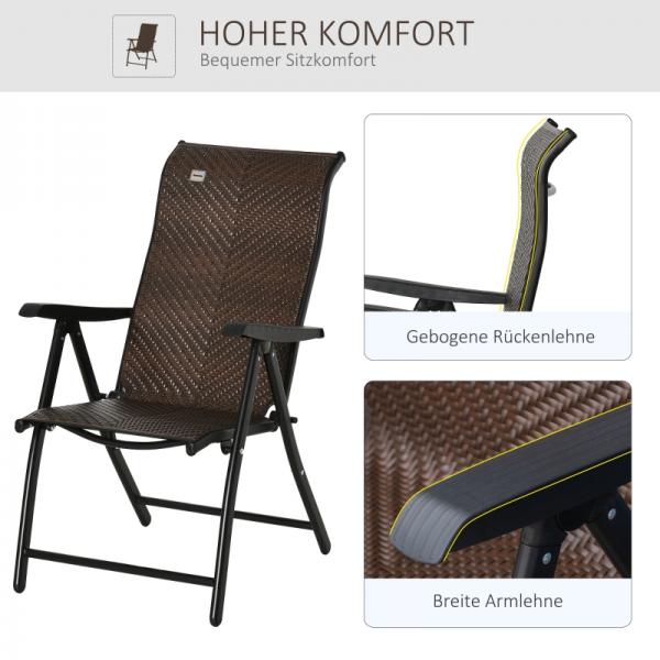 Liegestuhl aus Rattan zusammenklappbar
