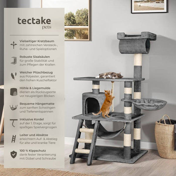 Arbre à chat Stokeley, 141 cm, gris