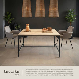 Esstisch Belfast Industrial Holz hell, Eiche Sonoma