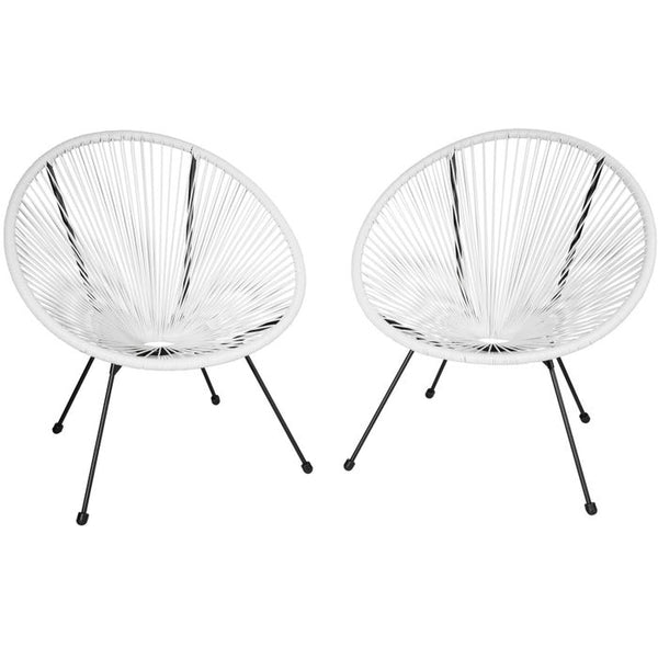 2er Set Gartenstuhl Santana weiss