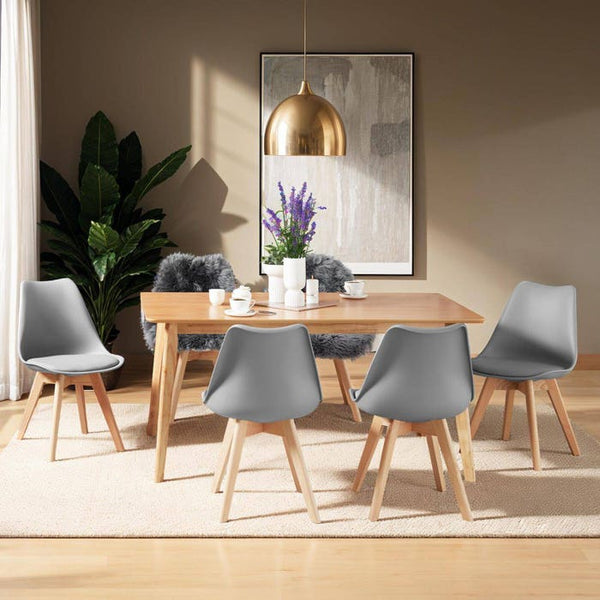 Set Esszimmerstuhl Frederikke grau 6er Set