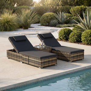 Rattan-Doppelliege Carbonera natur