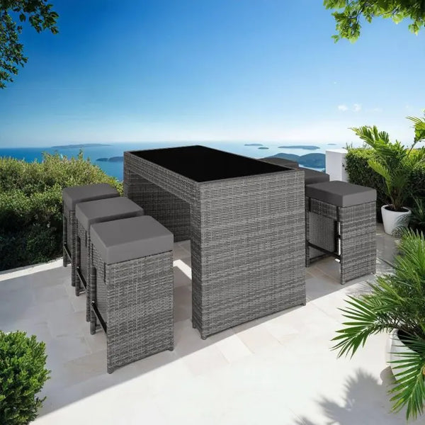 Aluminium Rattan Barset Ibiza