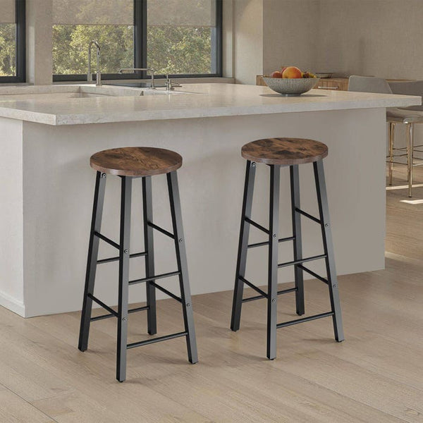 2 Barhocker Keynes Industrial dunkelbraun