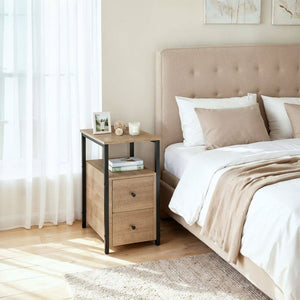 Nachttisch Tullamore Industrial Holz hell, Eiche Sonoma