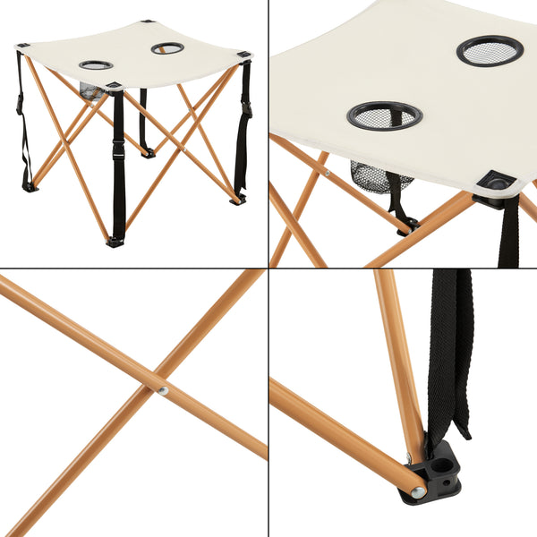 Camping garden furniture set Biancavilla 3-piece. Beige