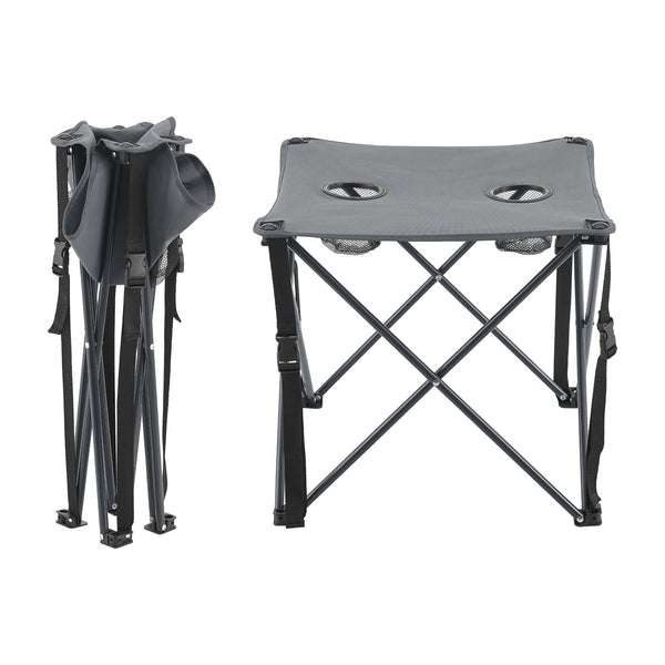 Camping garden furniture set Biancavilla 3-piece. Gray