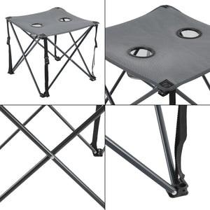 Camping garden furniture set Biancavilla 3-piece. Gray