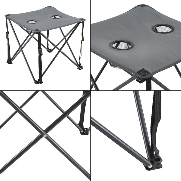 Camping garden furniture set Biancavilla 3-piece. Gray