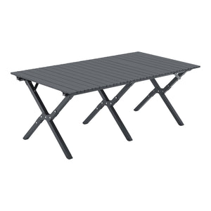Camping garden furniture set Caltagirone 5-piece, grey