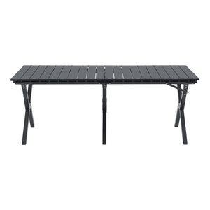 Camping garden furniture set Caltagirone 5-piece, grey