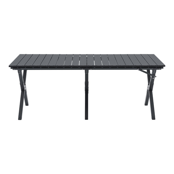Camping garden furniture set Caltagirone 5-piece, grey