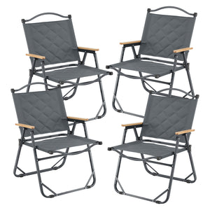 Camping garden furniture set Caltagirone 5-piece, grey