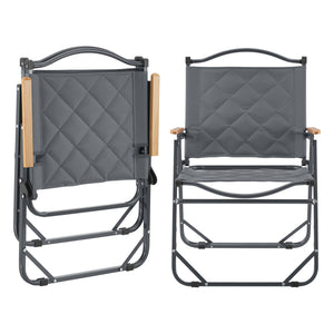 Camping garden furniture set Caltagirone 5-piece, grey