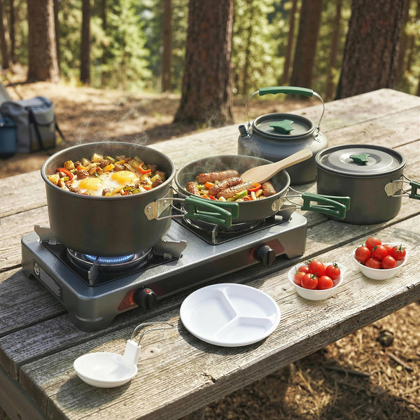 Camping Kochgeschirr Set Outdoor Geschirr für 4 bis 5 Personen
