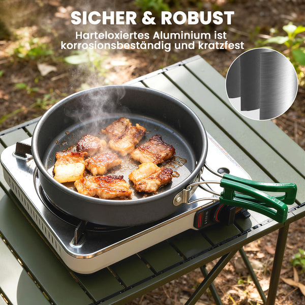 Camping Kochgeschirr Set Outdoor Geschirr für 4 bis 5 Personen