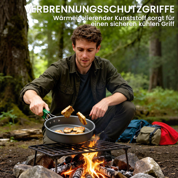 Camping Kochgeschirr Set Outdoor Geschirr für 4 bis 5 Personen