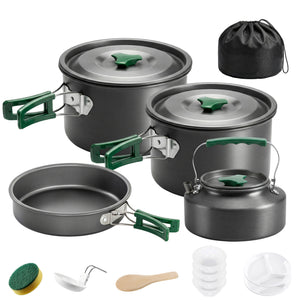 Camping Kochgeschirr Set Outdoor Geschirr für 4 bis 5 Personen