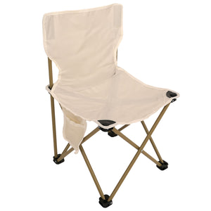 Campingset Faltbarer Tisch & 2 Klappstühle aus Metall weiss