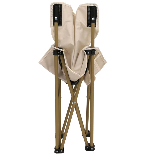 Campingset Faltbarer Tisch & 2 Klappstühle aus Metall weiss