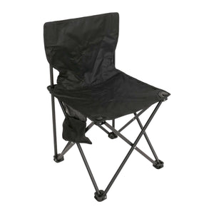 Faltbares Camping Set mit Tisch und 2 Klappstühlen, schwarz