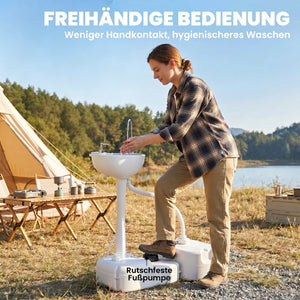 Camping Waschbecken mobil mit Wassertank und Auffangbehälter