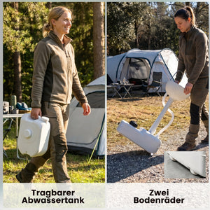 Camping Waschbecken mobil mit Wassertank und Auffangbehälter