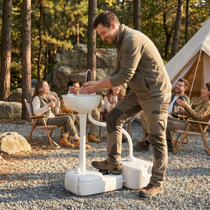 Camping Waschbecken mobil mit Wassertank und Auffangbehälter
