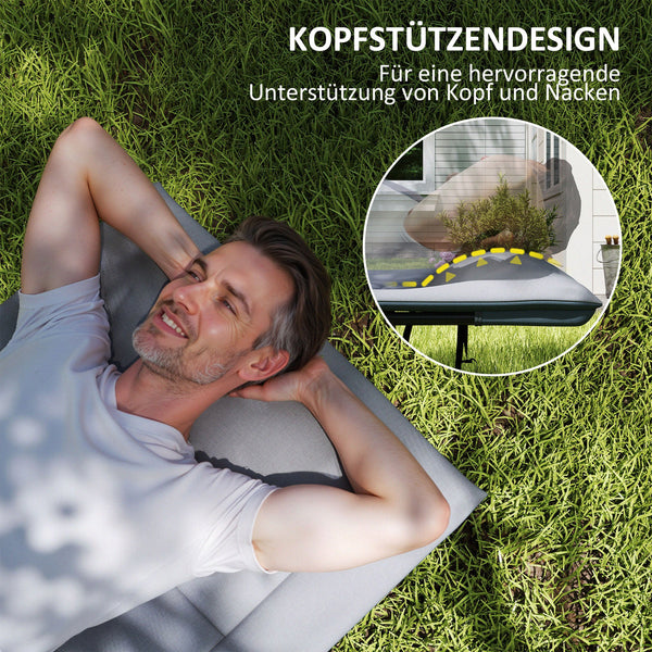 Campingbett faltbar mit Matratze und Seitentasche bis 150kg
