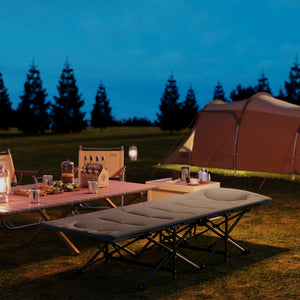 Campingbett faltbar mit Matratze und Seitentasche bis 150kg