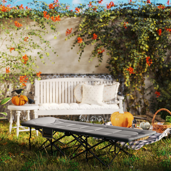 Campingbett faltbar mit Matratze und Seitentasche bis 150kg