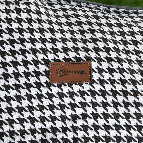 Lettino da campeggio con portabicchieri 68x186x48cm Nero
