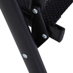 Campingstühle 2er-Set 58x64x94cm Schwarz