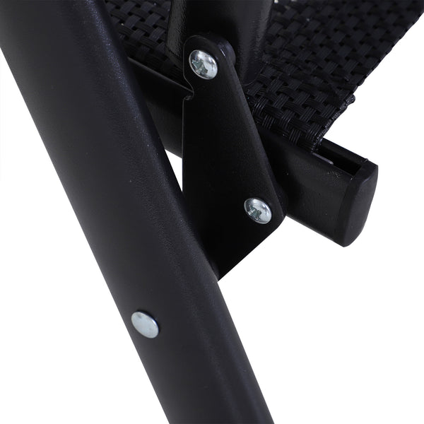 Campingstühle 2er-Set 58x64x94cm Schwarz